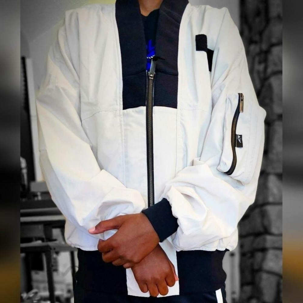 Adidas Parley Bomber Jacket Mens‎ Size Medium Alumina White New HT3408